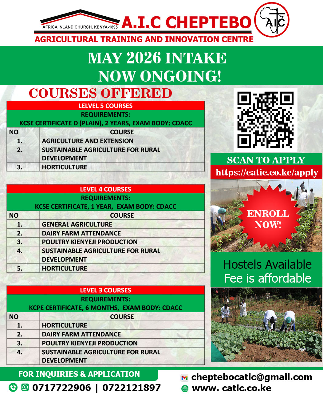 May 2026 Intake